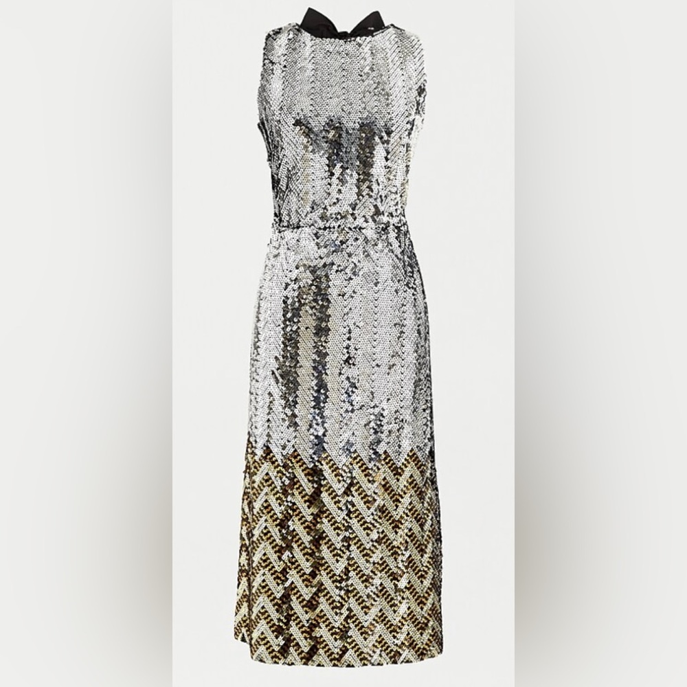 NWT J.CREW Sequin Dress Two-Toned Chevron